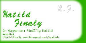 matild finaly business card